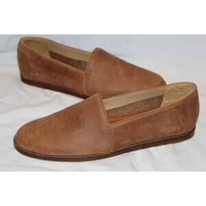 NISOLO MEN'S ALEJANDRO LEATHER SLIP ON SHOES TOBACCO BROWN SZ 8.5 NIB $180